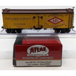 Atlas 61391 HO Scale A.R.Loomis 36'Wood Reefer Car #3038 - Model Train Junction: Quality Parts and Art Supplies