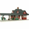 Atlas 706 HO Scale Passenger Station Approx. 9" x 4.125" Building Kit - Model Train Junction: Quality Parts and Art Supplies