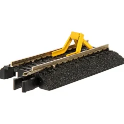 Atlas 2426 N Code 65 2" Straight True-Track with Brown Bumper (Pack of 2) - Model Train Junction: Quality Parts and Art Supplies