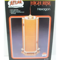 Atlas 2836 N Scale High Rise Hexagon Building Kit - Model Train Junction: Quality Parts and Art Supplies