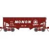 Atlas 5607 N Scale Monon 2-Bay Offset Hopper Set (3 Cars) - Model Train Junction: Quality Parts and Art Supplies