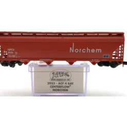 Atlas 3955 N Scale NPCX Norchem 4-Bay Hopper #6039 EX/Box - Model Train Junction: Quality Parts and Art Supplies