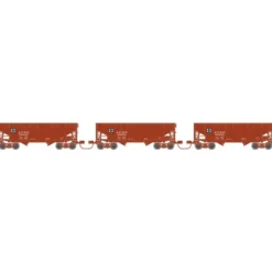 Atlas 5621 N Scale Santa Fe 2-Bay Offset Hopper Set (3 Cars) - Model Train Junction: Quality Parts and Art Supplies