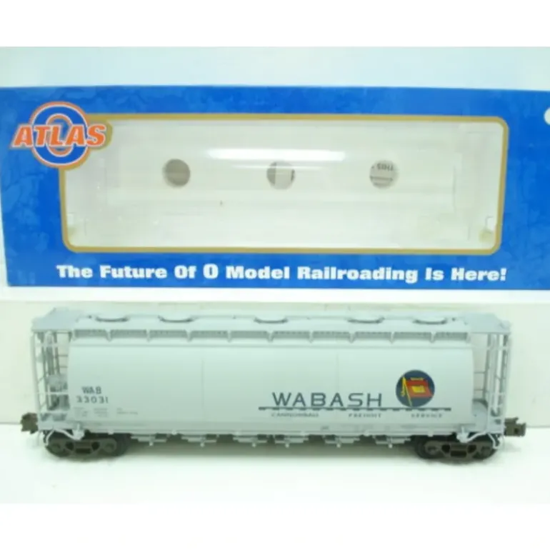 Atlas 6336-2 O Gauge Wabash 6-Bay Cylindrical Hopper #33031 (3-Rail) LN/Box - Model Train Junction: Quality Parts and Art Supplies