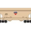 Atlas 39279A N Scale BPRR 2-Bay Centerflow Hopper #25027 - Model Train Junction: Quality Parts and Art Supplies