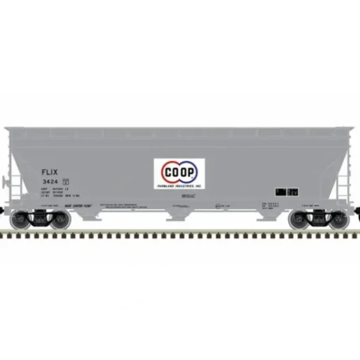 Atlas Master Line HO 20006942 4650 Centerflow Hopper, Farmland Co-Op #3408 - Model Train Junction: Quality Parts and Art Supplies