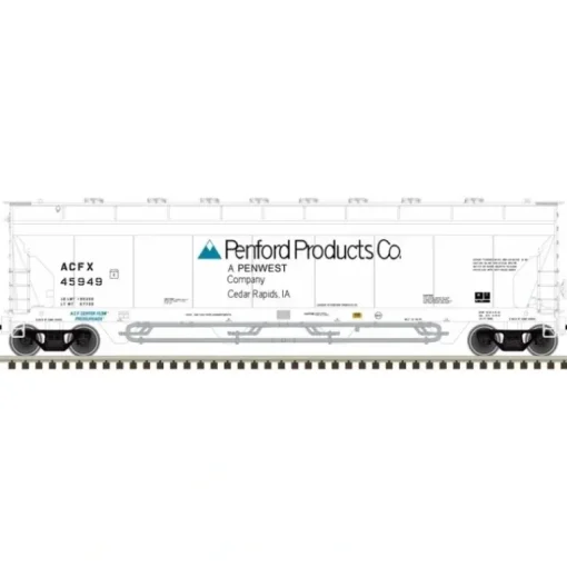 Atlas Master Line, HO Scale, 20006288, 5701 Pressureaide Hopper, Penford Products, #45922 - Model Train Junction: Quality Parts and Art Supplies