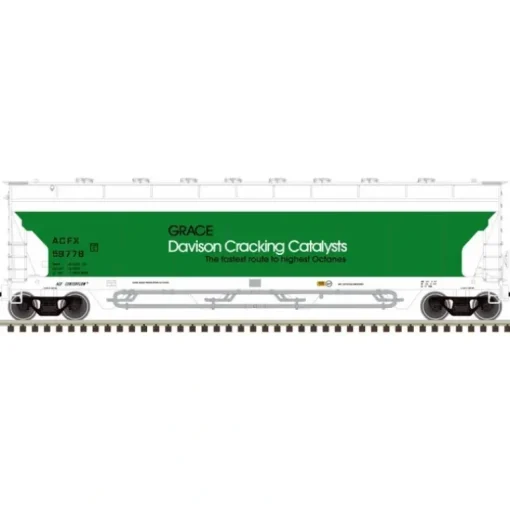 Atlas Master Line, HO Scale, 20006277, 5701 Pressureaide Hopper, Grace Davison, #59783 - Model Train Junction: Quality Parts and Art Supplies