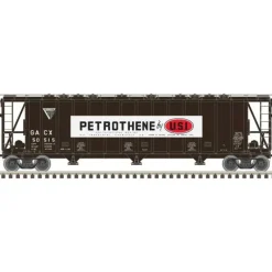 Atlas, N Scale, 50006332, General American 3500 Dry-Flo 3-Bay Covered Hopper,USI Petrothene, GACX, #50324 - Model Train Junction: Quality Parts and Art Supplies