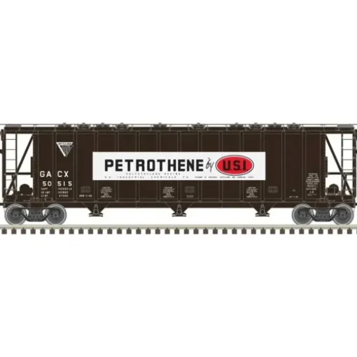 Atlas, N Scale, 50006332, General American 3500 Dry-Flo 3-Bay Covered Hopper,USI Petrothene, GACX, #50324 - Model Train Junction: Quality Parts and Art Supplies