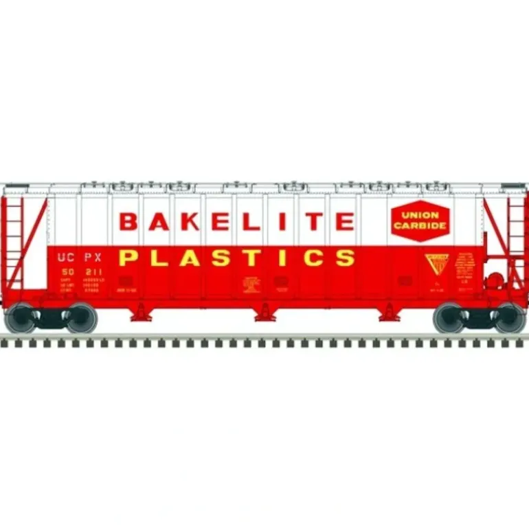 Atlas, N Scale, 50006330, General American 3500 Dry-Flo 3-Bay Covered Hopper, Bakelite Plastics, #50196 - Model Train Junction: Quality Parts and Art Supplies