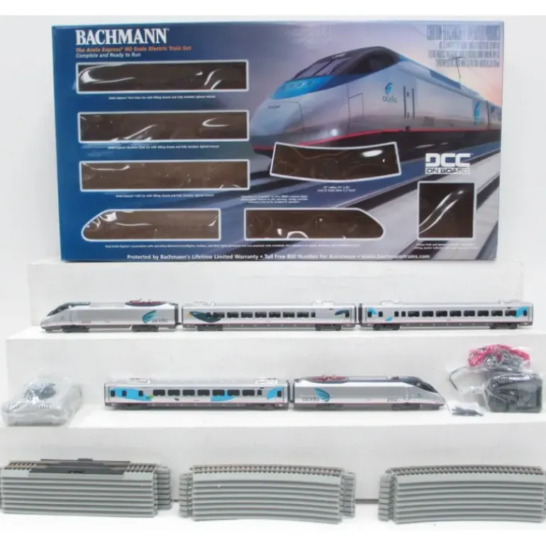 Bachmann 01204 Amtrak Acela Express High-Speed HO Gauge Electric Train Set - Model Train Junction: Quality Parts and Art Supplies