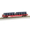 Bachmann 18914 HO Atchison Topeka & Santa Fe 50' Flatcar W/Steel Beam Load - Model Train Junction: Quality Parts and Art Supplies