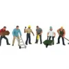 Bachmann 33105 HO Construction Worker with Tools Figures (Set of 6) - Model Train Junction: Quality Parts and Art Supplies