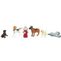Bachmann 33108 HO Dogs w/Fire Hydrant Figures (Set of 6) - Model Train Junction: Quality Parts and Art Supplies