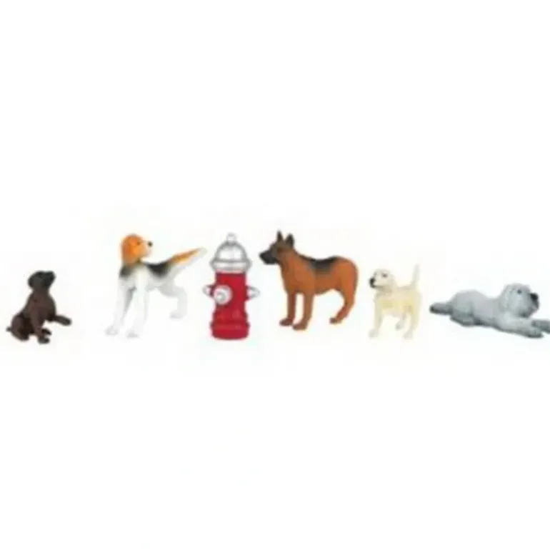 Bachmann 33108 HO Dogs w/Fire Hydrant Figures (Set of 6) - Model Train Junction: Quality Parts and Art Supplies