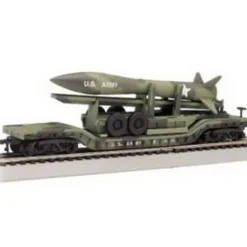 Bachmann 18345 HO Olive Drab Military 52' Depressed-Center Flat Car - Model Train Junction: Quality Parts and Art Supplies