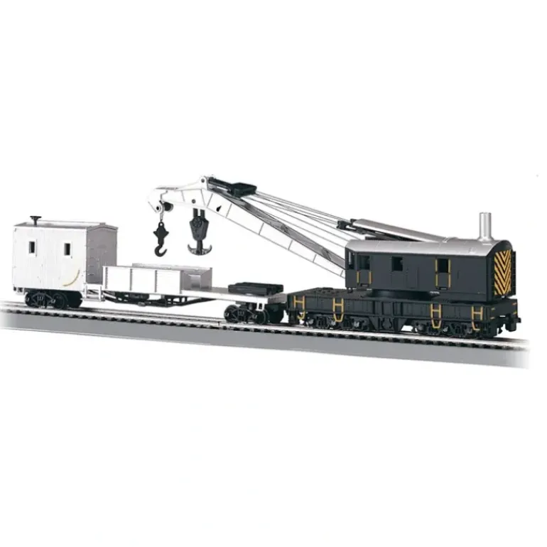 Bachmann 16149 HO Painted Unlettered 250-Ton Steam Crane Car and Boom Tender - Model Train Junction: Quality Parts and Art Supplies