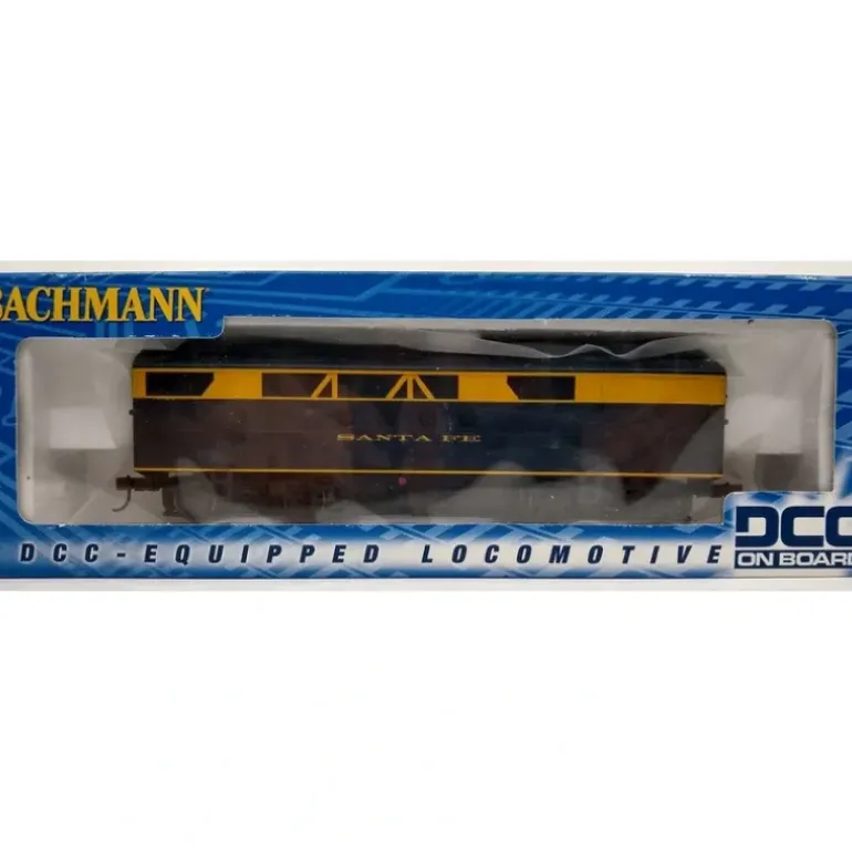 Bachmann 60239 HO Santa Fe EMD FT-B Diesel Locomotive w/DCC (blue, yellow) - Model Train Junction: Quality Parts and Art Supplies