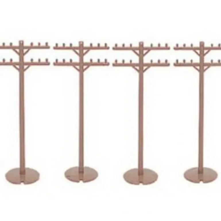 Bachmann 42102 HO Telephone Poles (Pack of 12) - Model Train Junction: Quality Parts and Art Supplies