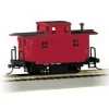 Bachmann 18449 HO Unlettered Wood 4-Wheel Bobber Caboose (Red) - Model Train Junction: Quality Parts and Art Supplies