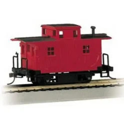Bachmann 18449 HO Unlettered Wood 4-Wheel Bobber Caboose (Red) - Model Train Junction: Quality Parts and Art Supplies