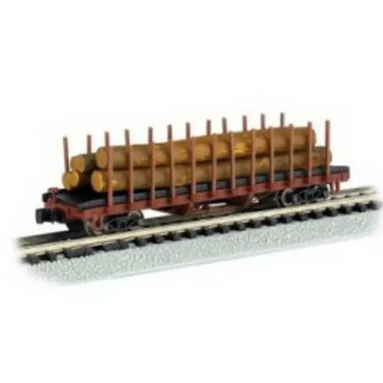 Bachmann 18351 N 1906-1935 Version ACF 40' Log Car - Model Train Junction: Quality Parts and Art Supplies