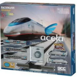 Bachmann 24130 N Gauge Amtrak Acela Electric Passenger Train Set w/ DCC - Model Train Junction: Quality Parts and Art Supplies
