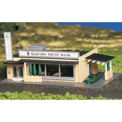 Bachmann 45804 N Plasticville Assembled Drive-In Bank - Model Train Junction: Quality Parts and Art Supplies