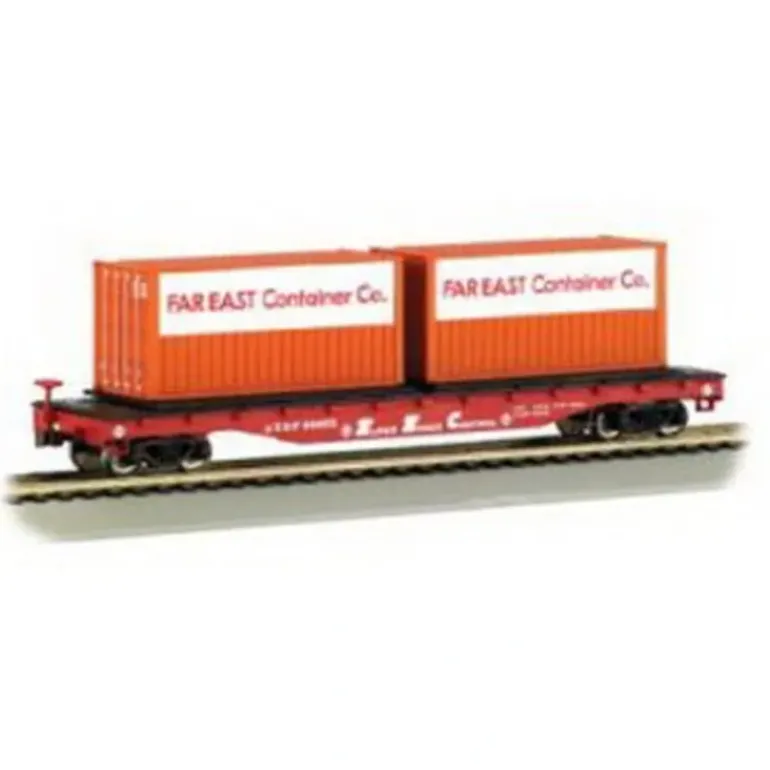 Bachmann 18961 N Santa Fe Flatcar w/Containers - Model Train Junction: Quality Parts and Art Supplies