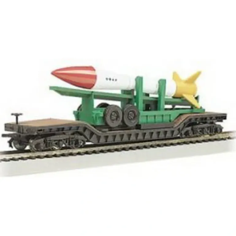 Bachmann 71391 N Scale USAF 52' Flatcar with Missile #113202 - Model Train Junction: Quality Parts and Art Supplies