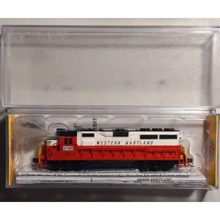 Bachmann 63587 N Scale Western Maryland GP-40 Diesel Locomotive #3796 - Model Train Junction: Quality Parts and Art Supplies
