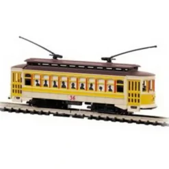 Bachmann 61098 N Scale Yellow Brill Market Street Trolley #36 - Model Train Junction: Quality Parts and Art Supplies