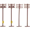 Bachmann 42506 N Telephone Poles (Pack of 12) - Model Train Junction: Quality Parts and Art Supplies