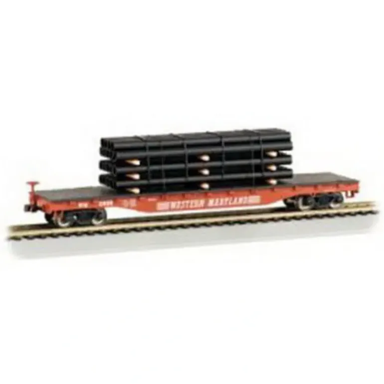 Bachmann 18978 N Western Maryland Flatcar w/Pipes - Model Train Junction: Quality Parts and Art Supplies