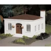 Bachmann 45609 O Plasticville Police Station with Police Car Kit - Model Train Junction: Quality Parts and Art Supplies