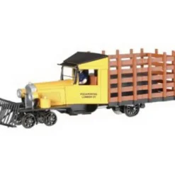 Bachmann 29160 On30 Pocahontas Lumber Company Rail Truck w/DCC (yellow, black) - Model Train Junction: Quality Parts and Art Supplies