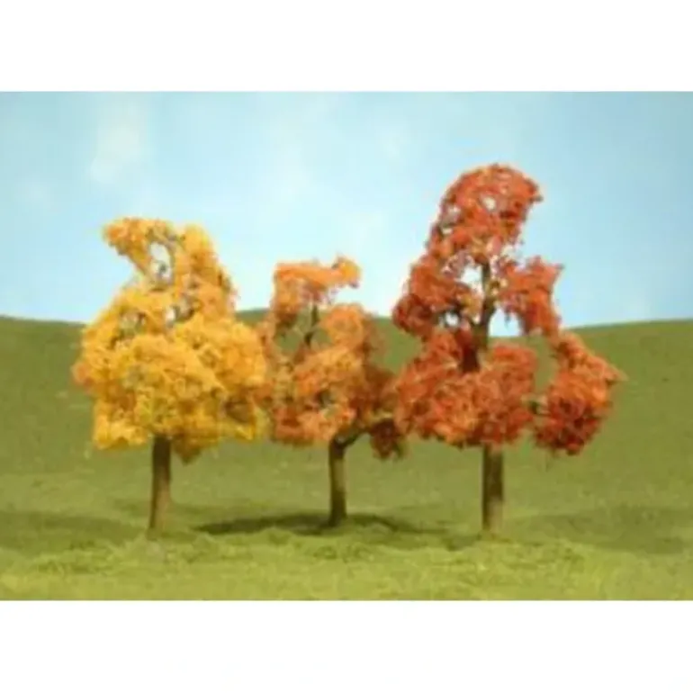 Bachmann 32054 3"-4" Autumn Sycamore Trees (Pack of 3) - Model Train Junction: Quality Parts and Art Supplies