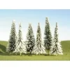 Bachmann 32002 Scene Scapes 5"-6" Pine Trees with Snow (Set of 6) - Model Train Junction: Quality Parts and Art Supplies