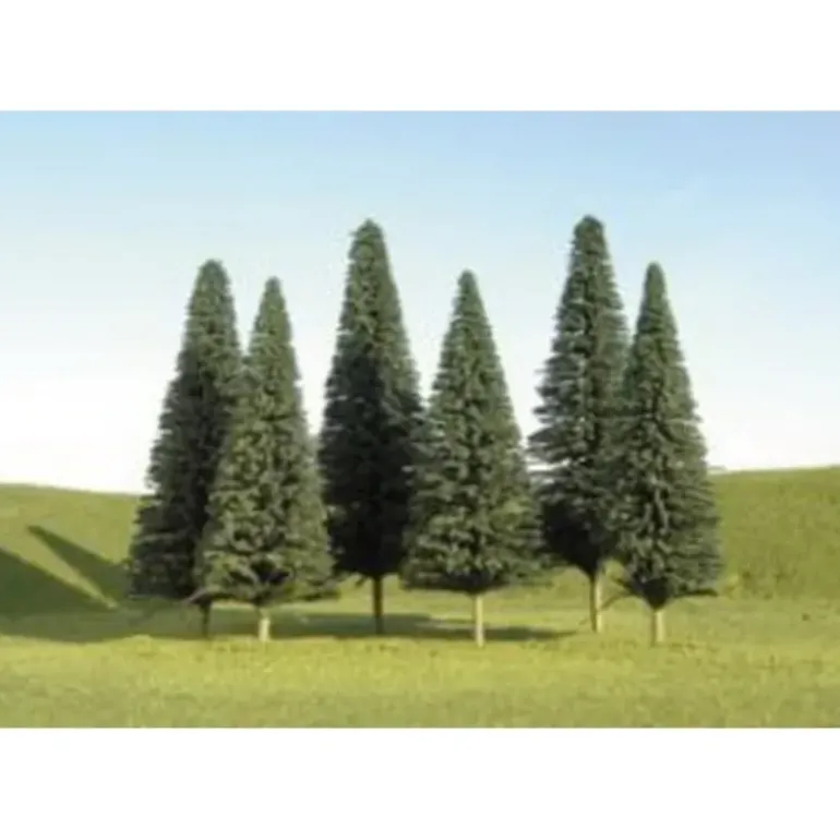 Bachmann 32001 Scene Scapes 5"-6" Pine Trees (Set of 6) - Model Train Junction: Quality Parts and Art Supplies