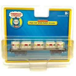 Bachmann 77027 Thomas & Friends Flat car w/Paint Drums - Model Train Junction: Quality Parts and Art Supplies