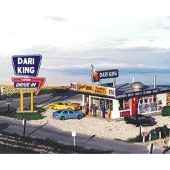 Blair Line 182 HO Dari-King Drive In Restaurant Laser-Cut Building Kit - Model Train Junction: Quality Parts and Art Supplies