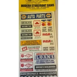 Blair Line 150 HO Modern Storefront Signs Sheet (Pack of 2) - Model Train Junction: Quality Parts and Art Supplies