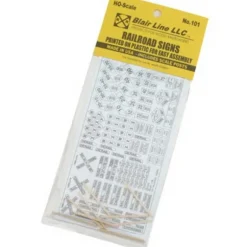 Blair Line 101 HO Scale Black & White Railroad Signs - Model Train Junction: Quality Parts and Art Supplies