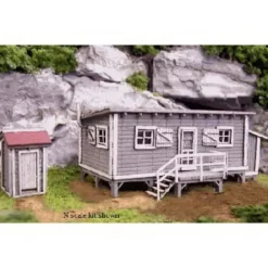 Blair Line 1000 N Joe's Cabin & Outhouse Laser-Cut Building Kit - Model Train Junction: Quality Parts and Art Supplies