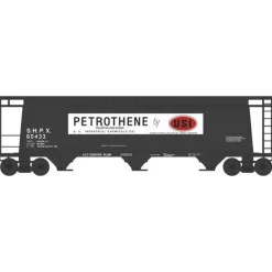 Bowser, 38165, N Scale, 3-Bay Cylindrical Covered Hopper, U S Industrial Petrothene, #60433 - Model Train Junction: Quality Parts and Art Supplies