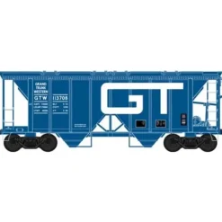 Bowser, HO Scale, 42753, 70-Ton 2-Bay Covered Hopper, Grand Trunk, #113708 - Model Train Junction: Quality Parts and Art Supplies