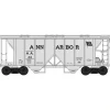 Bowser, HO Scale, 42743, 70-Ton 2-Bay Covered Hopper, Ann Arbor, #49 - Model Train Junction: Quality Parts and Art Supplies