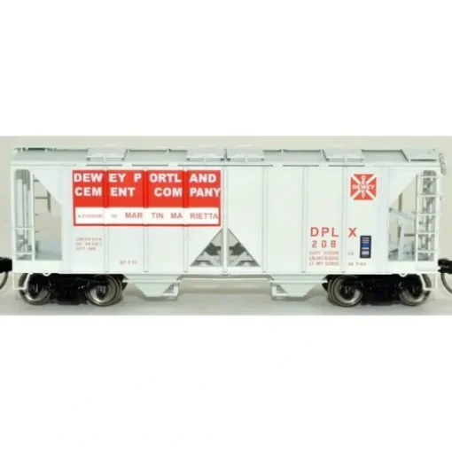 Bowser, HO Scale, 42752, 70-Ton 2-Bay Covered Hopper, Dewey Portland Cement, #212 - Model Train Junction: Quality Parts and Art Supplies