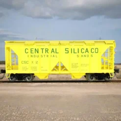 Bowser, HO Scale, 42745, 70-Ton 2-Bay Covered Hopper, Central Silica, #5 - Model Train Junction: Quality Parts and Art Supplies